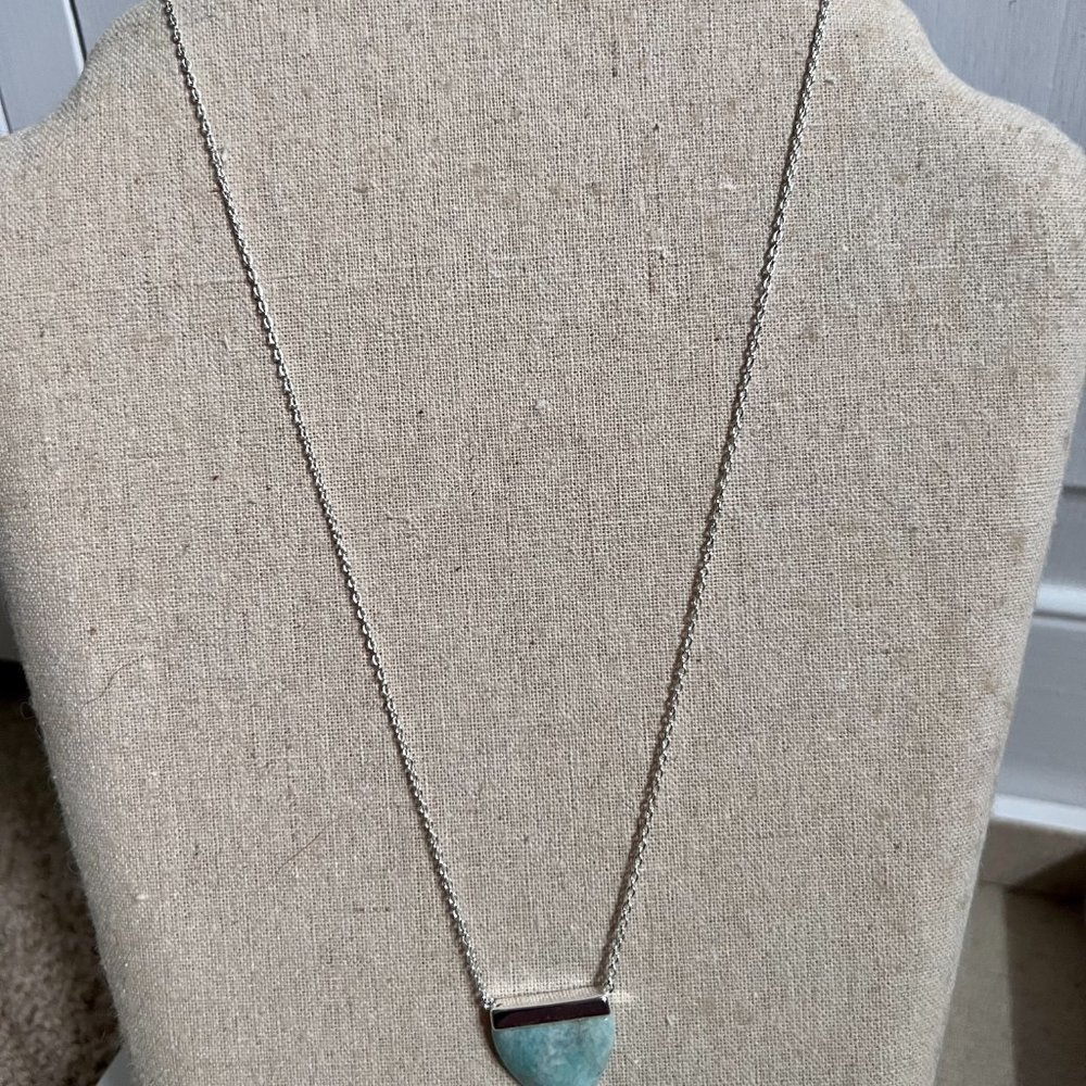 Stella And Dot Two-Layer Triangle Stone Necklace - image 3